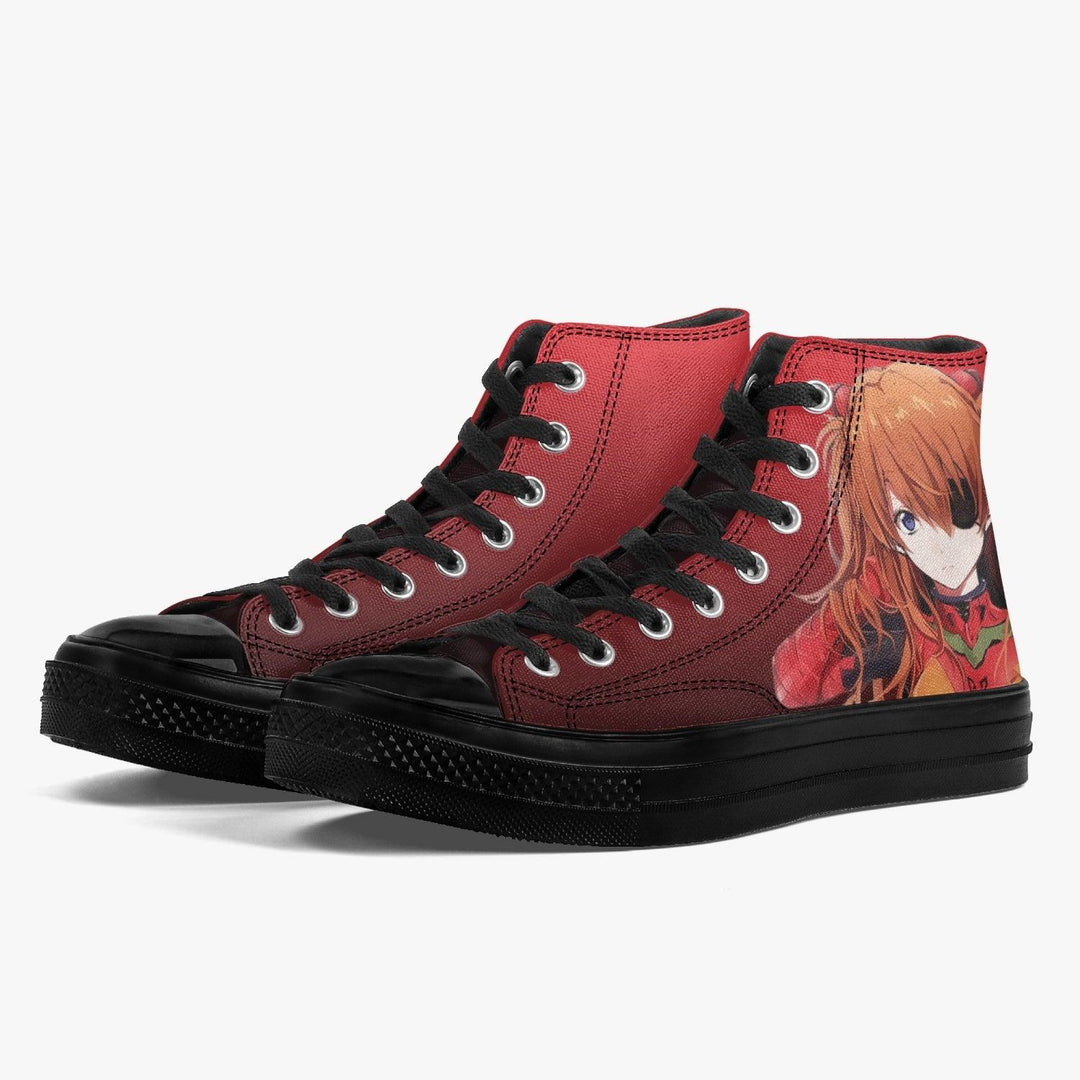 Neon Genesis Evangelion Asuka Langley Soryu A-Star High Anime Shoes _ Neon Genesis Evangelion _ Ayuko