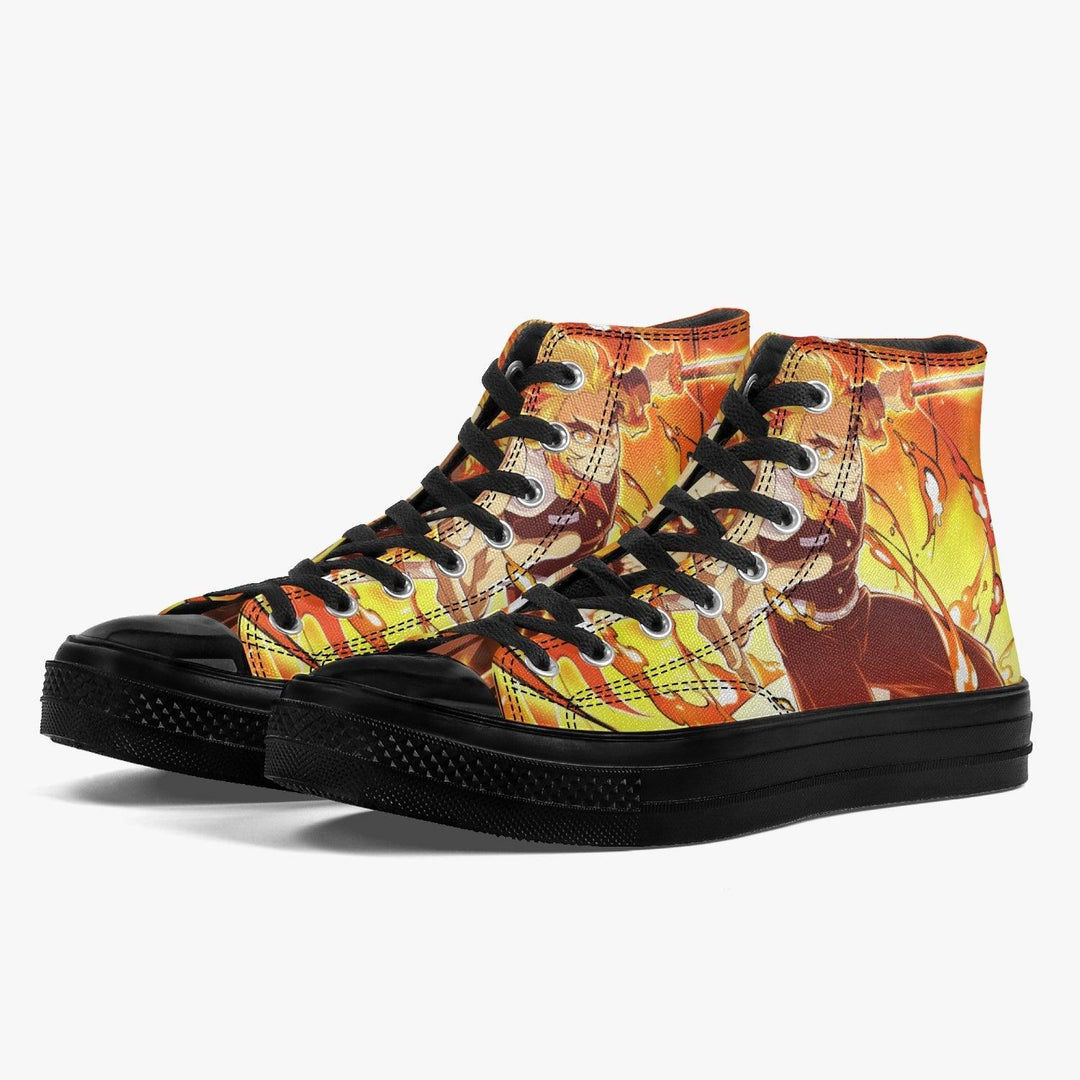 Demon Slayer Kyojuro rengoku A-Star High Anime Shoes _ Demon Slayer _ Ayuko