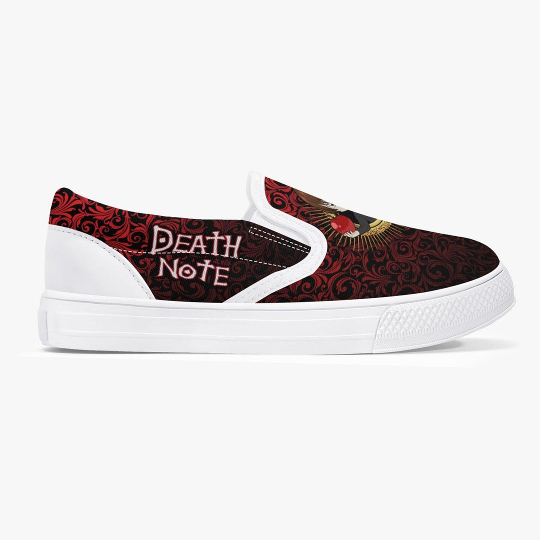 Death Note Light Yagami Red Kids Slip Ons Anime Shoes _ Death Note _ Ayuko