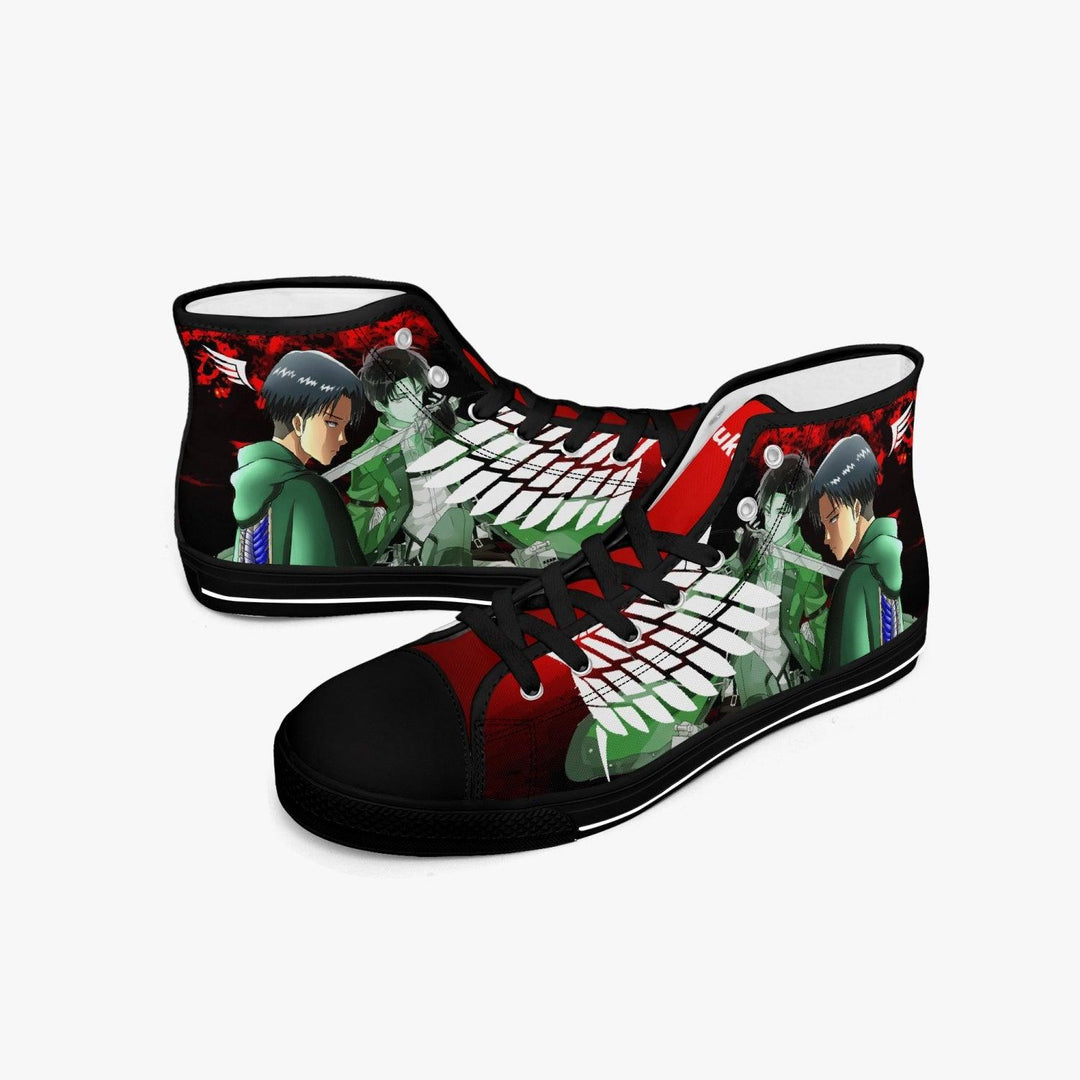 Attack On Titan Levi Ackerman A-Star Mid Anime Shoes _ Attack On Titan _ Ayuko