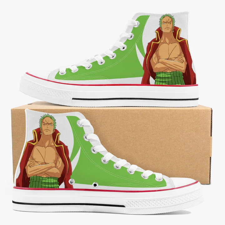 One Piece Zoro A-Star High White Anime Shoes _ One Piece _ Ayuko