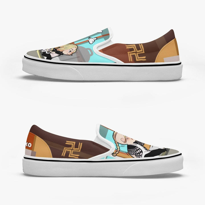 Tokyo Revengers Chibi Mikey x Draken Slip Ons Anime Shoes _ Tokyo Revengers _ Ayuko