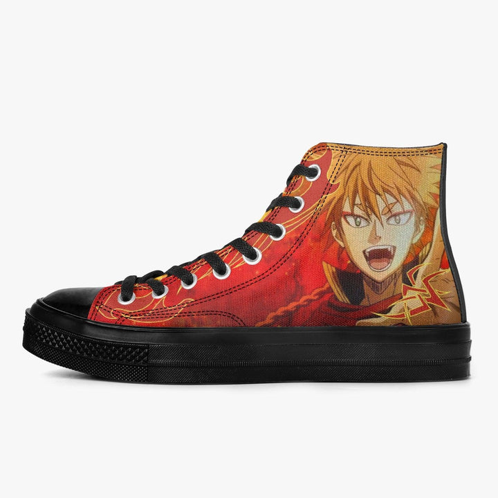 Black Clover Leopold Vermillion A-Star High Anime Shoes _ Black Clover _ Ayuko