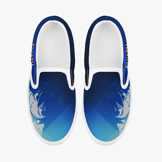 Death Note L Blue Kids Slip Ons Anime Shoes _ Death Note _ Ayuko