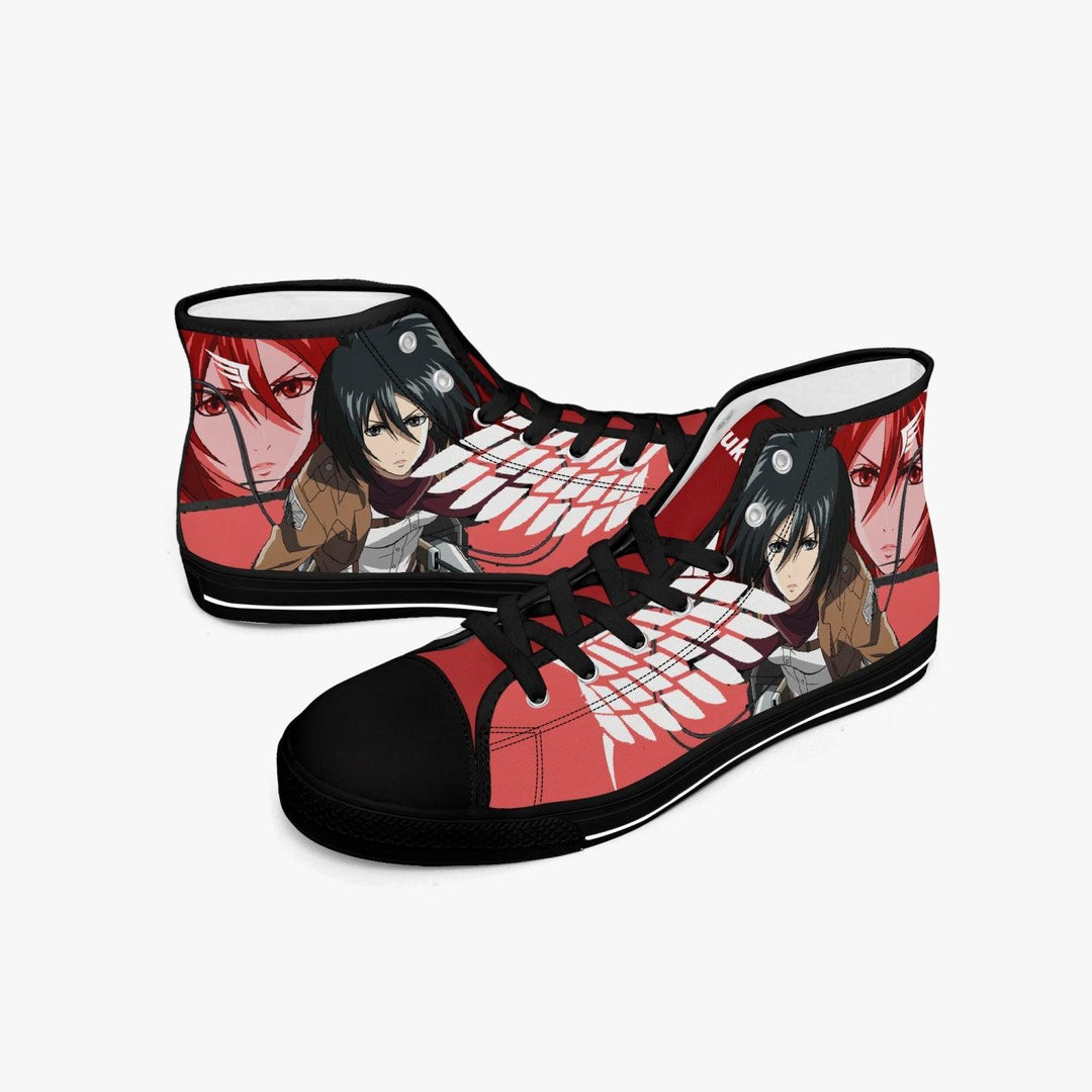 Attack On Titan Mikasa Ackerman A-Star Mid Anime Shoes _ Attack On Titan _ Ayuko