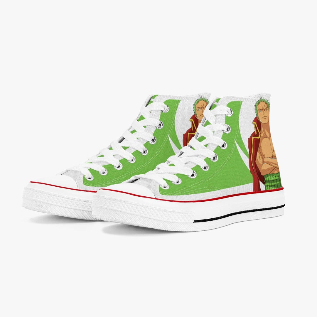 One Piece Zoro A-Star High White Anime Shoes _ One Piece _ Ayuko