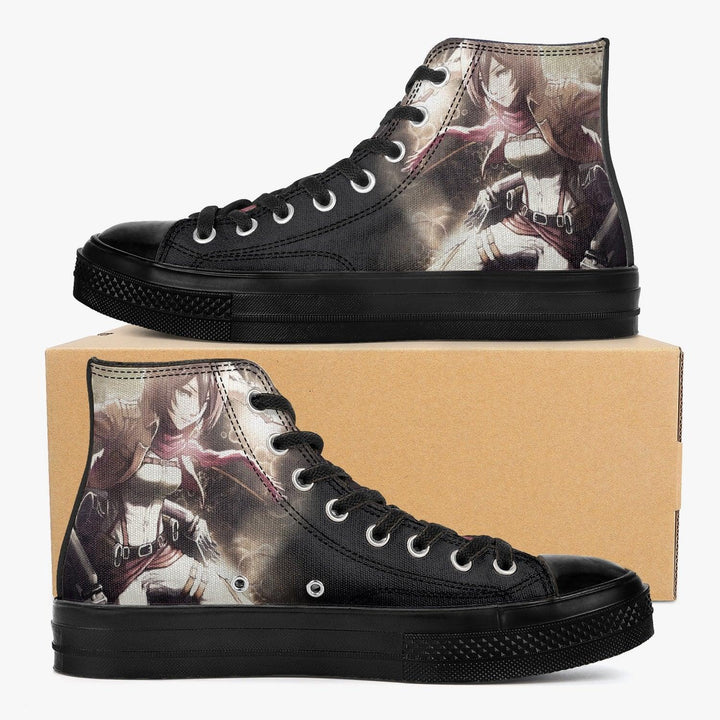 Attack On Titan Mikasa Ackerman A-Star High Anime Shoes _ Attack On Titan _ Ayuko