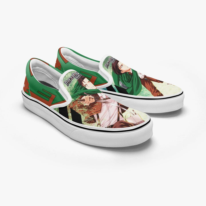 Attack On Titan Levi Ackerman Slip Ons Anime Shoes _ Attack On Titan _ Ayuko