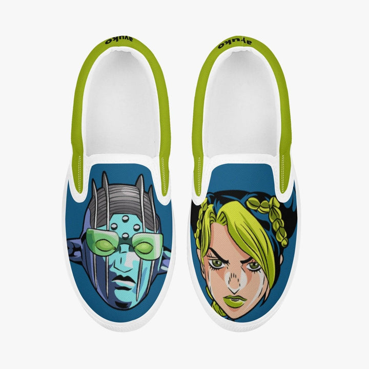 JoJo's Bizarre Adventure Jolyne Kujo Kids Slipons Anime Shoes _ JoJo's Bizarre Adventure _ Ayuko