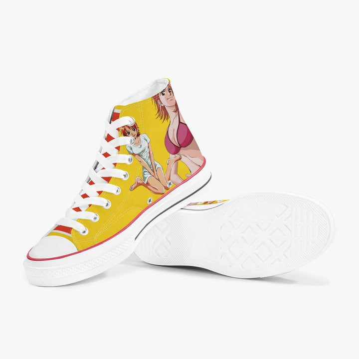 One Piece Nami A-Star High White Anime Shoes _ One Piece _ Ayuko