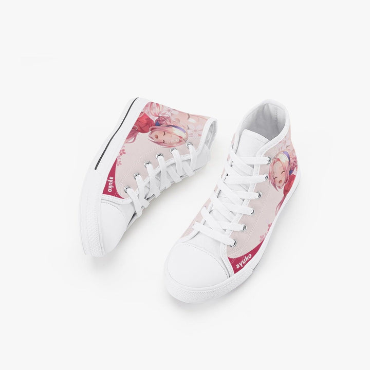 Naruto Shippuden Sakura Haruno Kids A-Star High Anime Shoes _ Naruto _ Ayuko