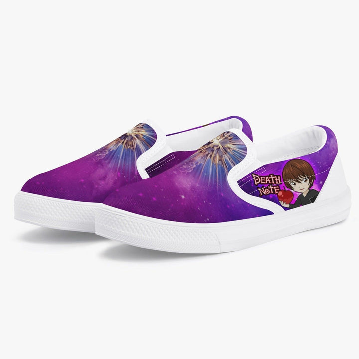 Death Note Light Yagami Purple Kids Slip Ons Anime Shoes _ Death Note _ Ayuko