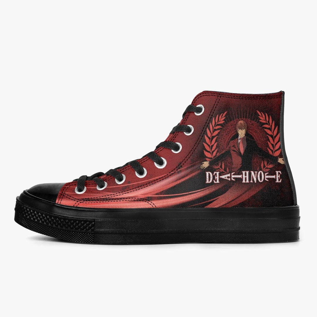 Death Note Kira Red/Black A-Star High Anime Shoes _ Death Note _ Ayuko