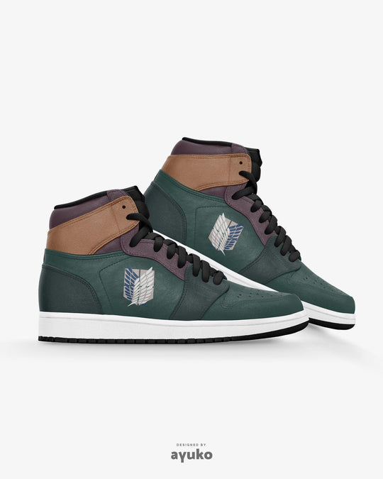 Attack On Titan Survey Corps Air JD1 Mid Anime Shoes _ Attack On Titan _ Ayuko