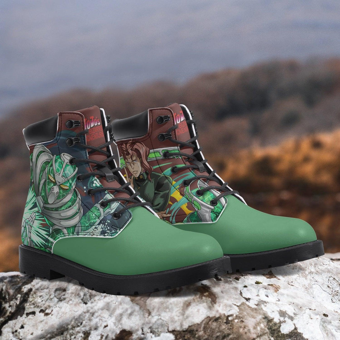 JoJo's Bizarre Adventure Noriaki Kakyoin All-Season Anime Boots _ JoJo's Bizarre Adventure _ Ayuko