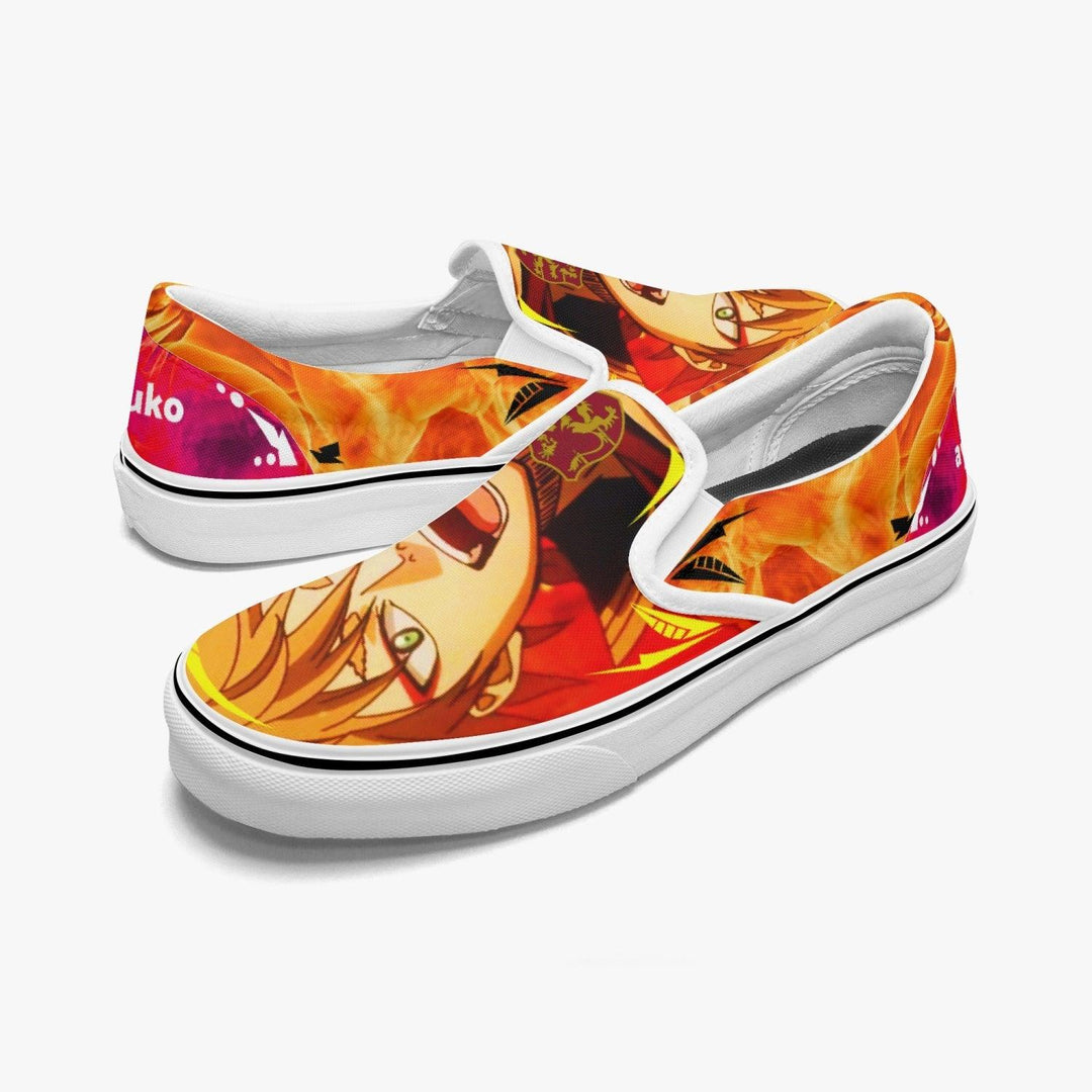 Black Clover Leopold Vermillion Slip Ons Anime Shoes _ Black Clover _ Ayuko