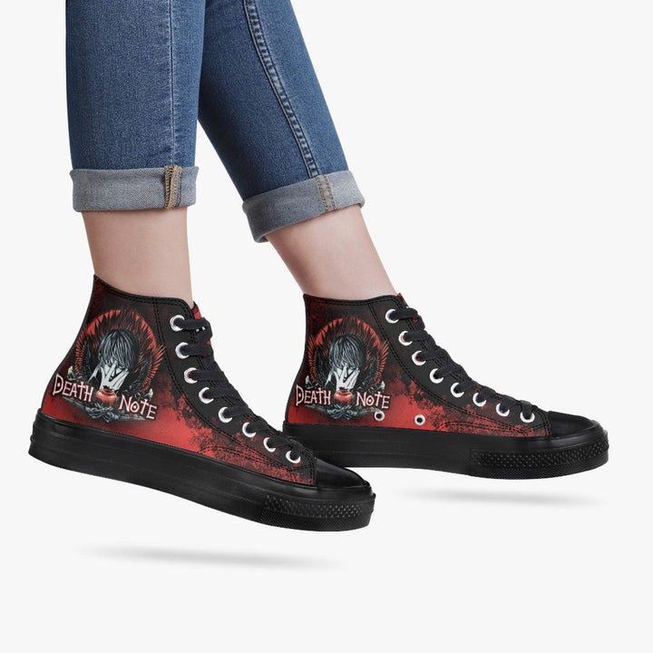 Death Note Red/Black A-Star High Anime Shoes _ Death Note _ Ayuko