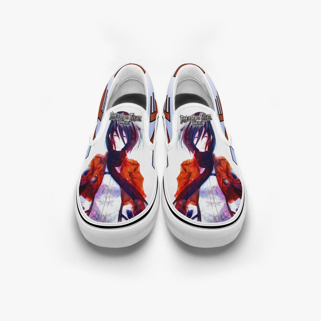 Attack On Titan Mikasa Ackerman Slip Ons Anime Shoes _ Attack On Titan _ Ayuko