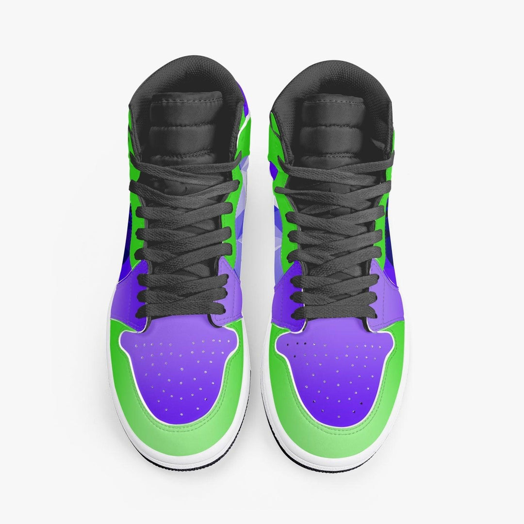 Dororo Hyakkimaru Green/Purple JD1 Mid Anime Shoes _ Dororo _ Ayuko