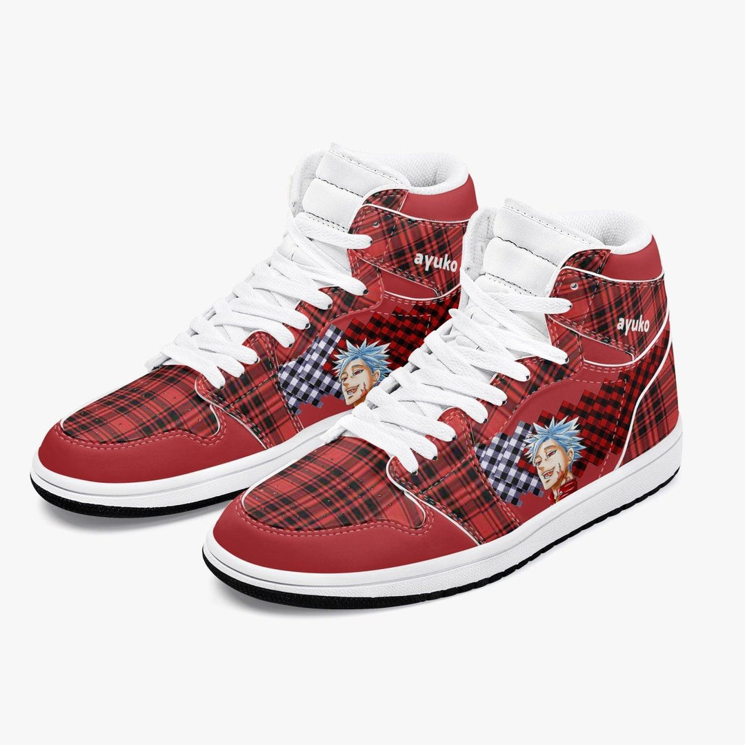 Seven Deadly Sins Ban Checkered Air JD1 Mid Anime Shoes _ Seven Deadly Sins _ Ayuko