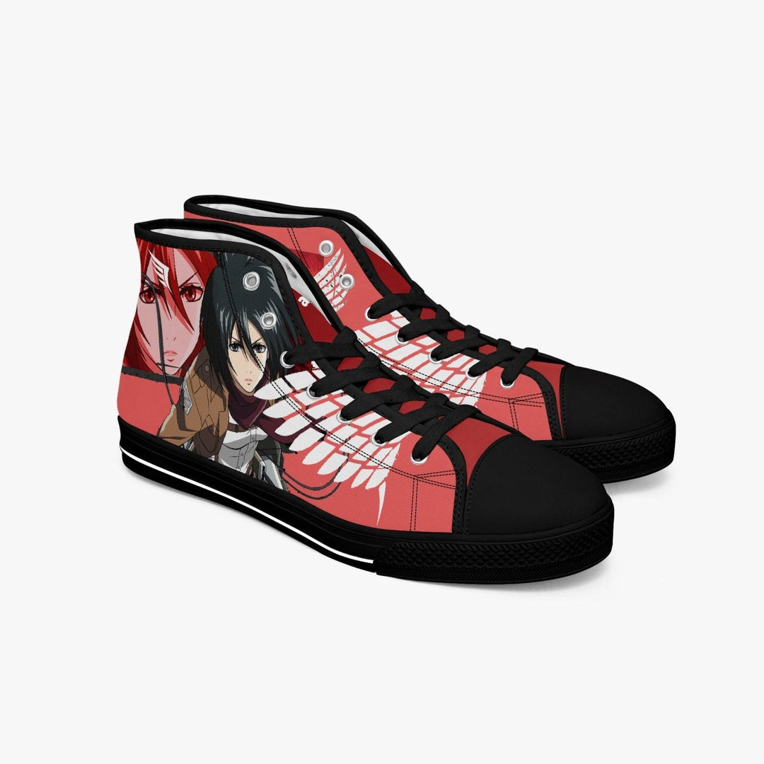 Attack On Titan Mikasa Ackerman A-Star Mid Anime Shoes _ Attack On Titan _ Ayuko