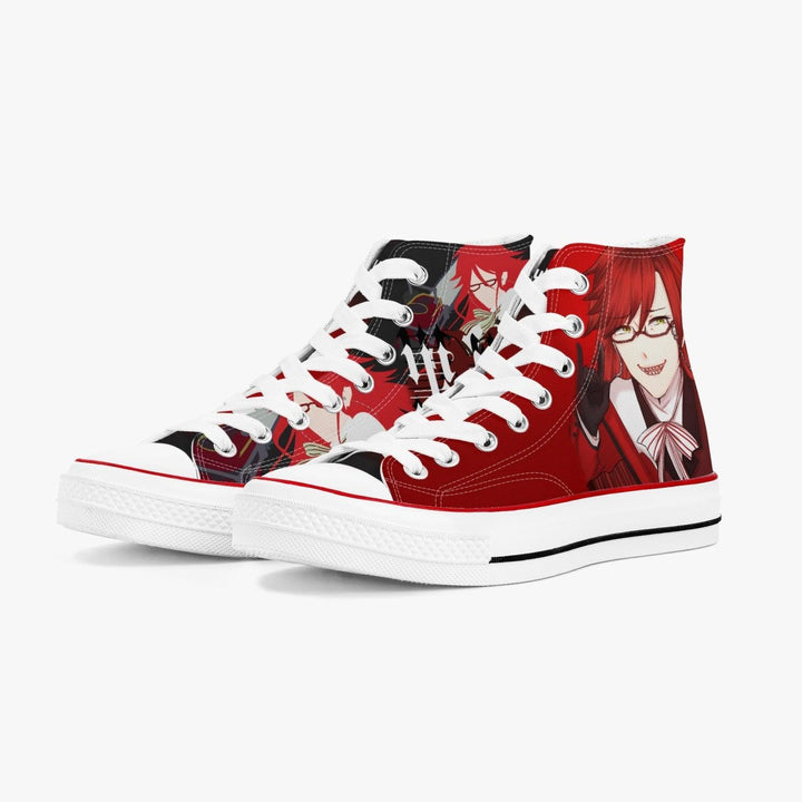 Black Butler Grell Sutcliff A-Star High White Anime Shoes _ Black Butler _ Ayuko