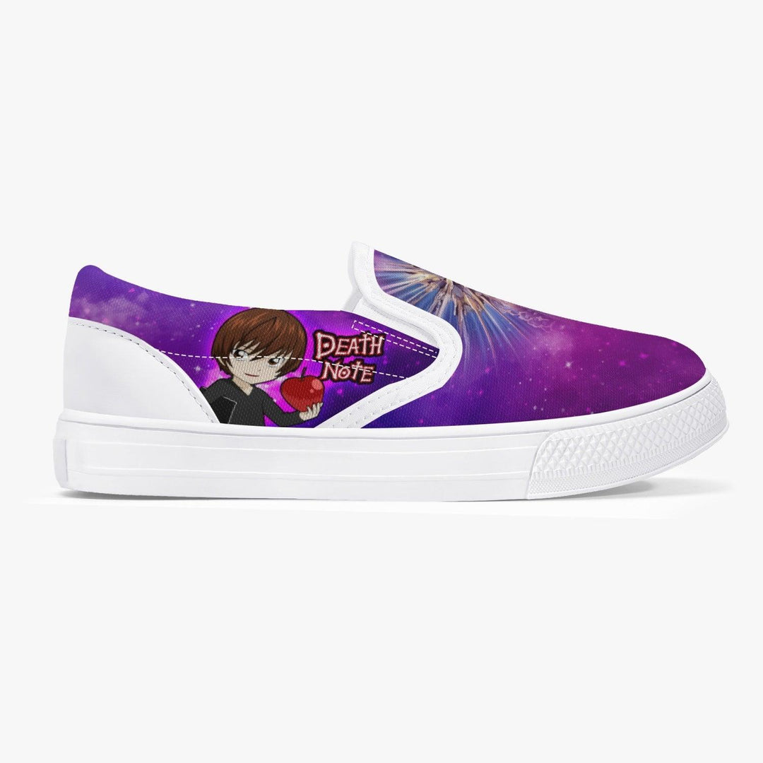 Death Note Light Yagami Purple Kids Slip Ons Anime Shoes _ Death Note _ Ayuko