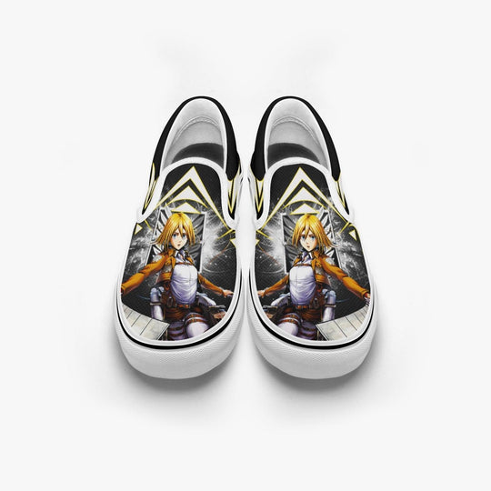 Attack On Titan Historia Christa Slip Ons Anime Shoes _ Attack On Titan _ Ayuko