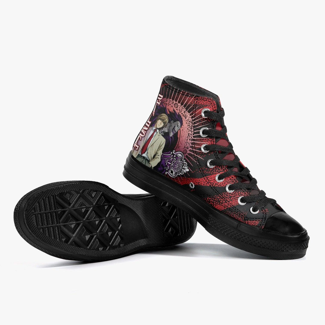 Death Note Red/Black A-Star High Anime Shoes _ Death Note _ Ayuko