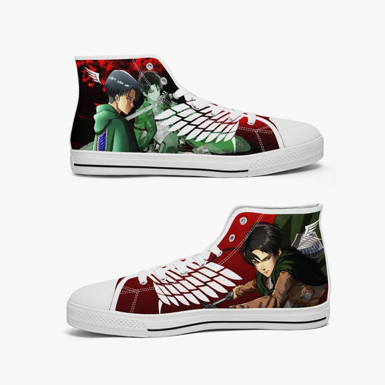 Attack On Titan Levi Ackerman A-Star Mid Anime Shoes _ Attack On Titan _ Ayuko