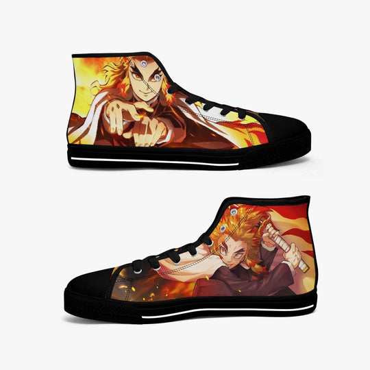 Demon Slayer Kyojuro Rengoku A-Star Mid Anime Shoes _ Demon Slayer _ Ayuko