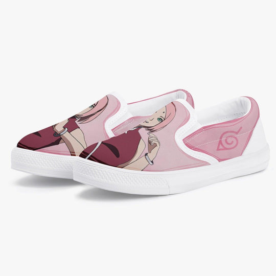 Naruto Shippuden Sakura Kids Slipons Anime Shoes _ Naruto _ Ayuko