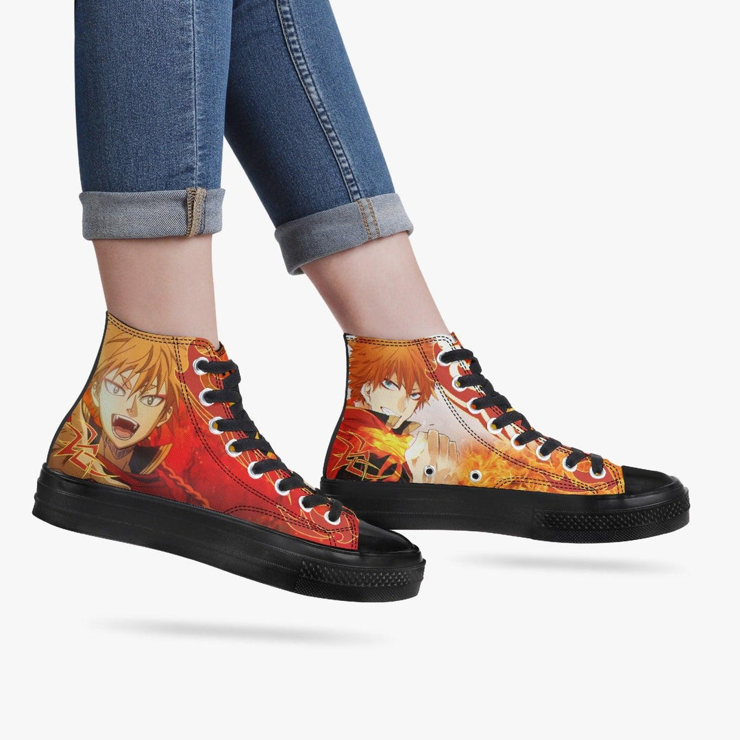 Black Clover Leopold Vermillion A-Star High Anime Shoes _ Black Clover _ Ayuko