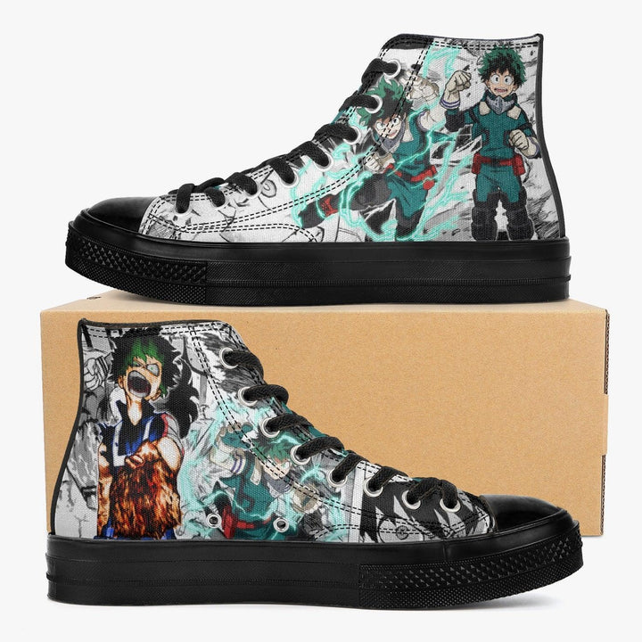 My Hero Academia Deku A-Star High Anime Shoes _ My Hero Academia _ Ayuko