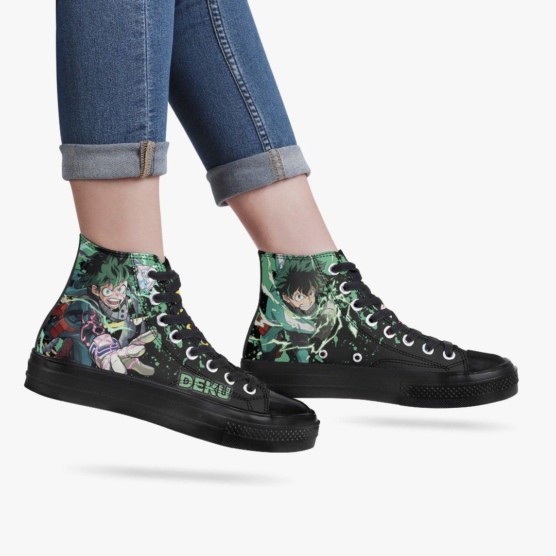 My Hero Academia Deku A-Star High Anime Shoes _ My Hero Academia _ Ayuko