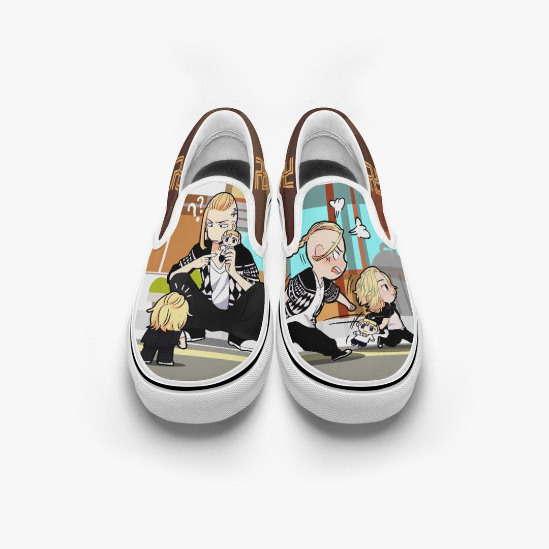 Tokyo Revengers Chibi Mikey x Draken Slip Ons Anime Shoes _ Tokyo Revengers _ Ayuko