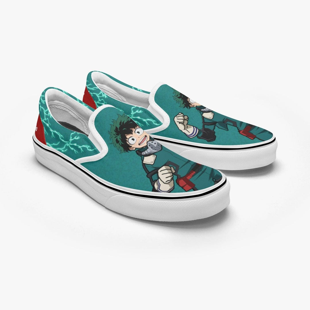 My Hero Academia Izuku Midoriya Slip Ons Anime Shoes _ My Hero Academia _ Ayuko