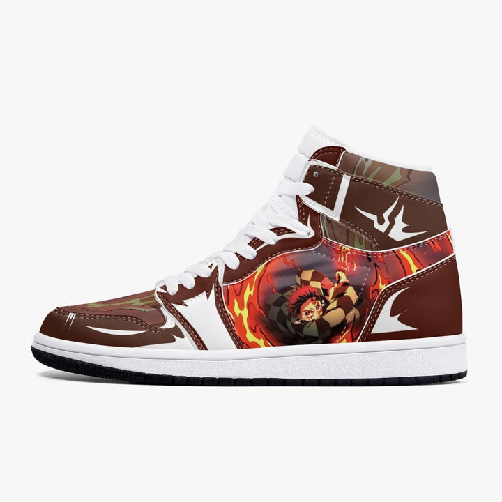 Demon Slayer Tanjiro Brown White JD1 Mid Anime Shoes _ Demon Slayer _ Ayuko