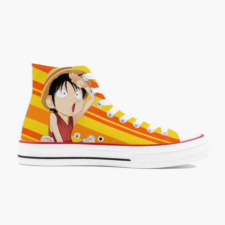 One Piece Luffy A-Star High White Anime Shoes _ One Piece _ Ayuko