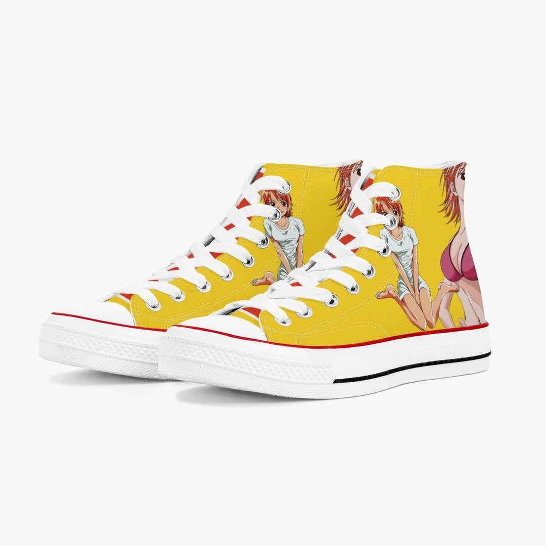 One Piece Nami A-Star High White Anime Shoes _ One Piece _ Ayuko