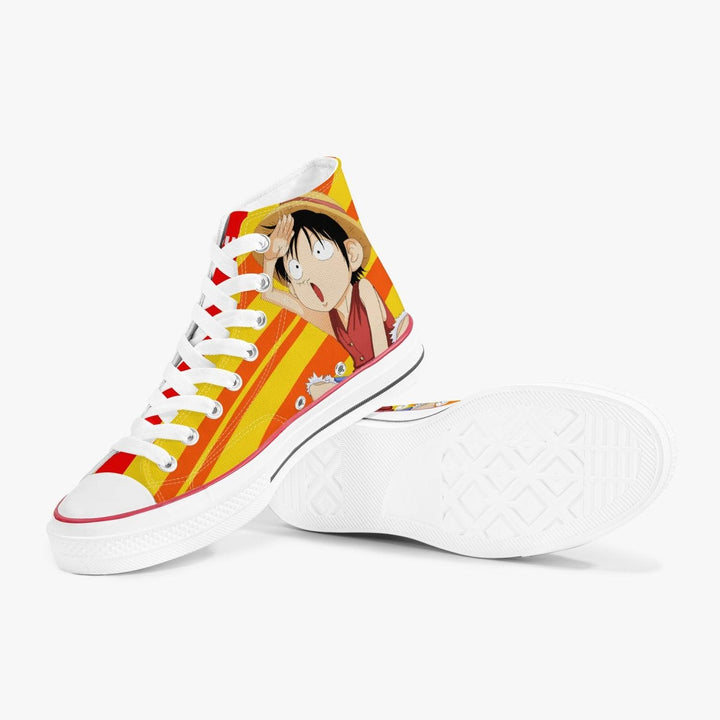 One Piece Luffy A-Star High White Anime Shoes _ One Piece _ Ayuko