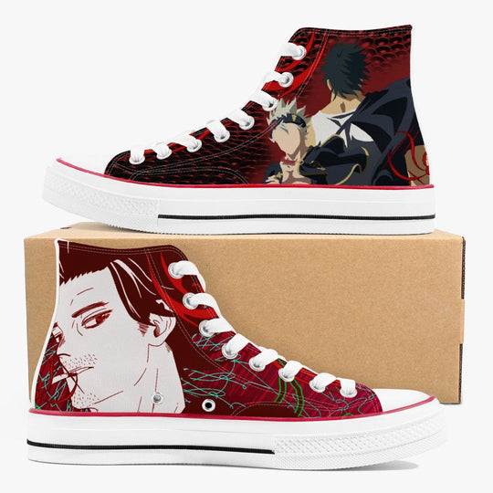 Black Clover Yami Sukehiro A-Star High White Anime Shoes _ Black Clover _ Ayuko