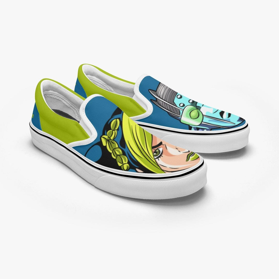 JoJo's Bizarre Adventure Jolyne Kujo Slip Ons Anime Shoes _ JoJo's Bizarre Adventure _ Ayuko