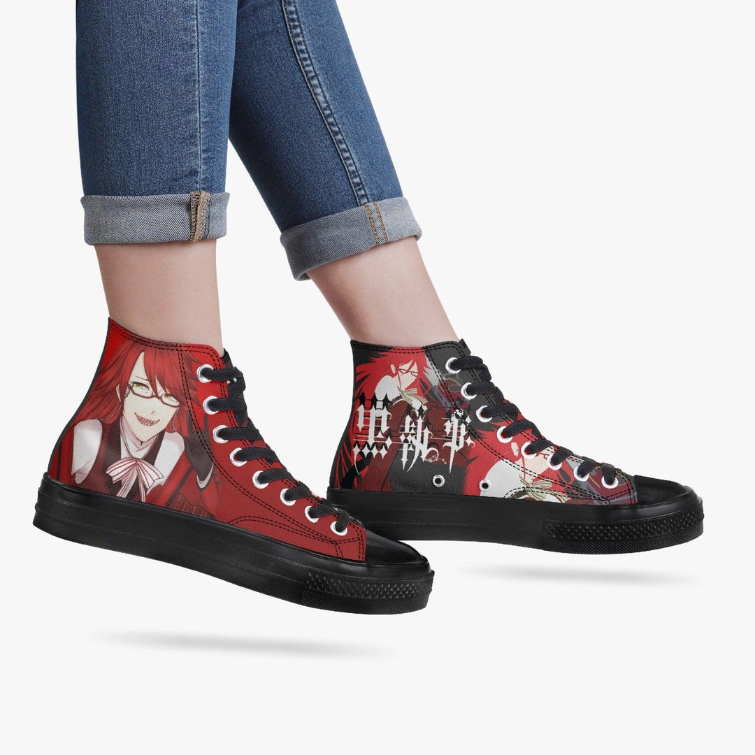 Black Butler Grell Sutcliff A-Star High Anime Shoes _ Black Butler _ Ayuko