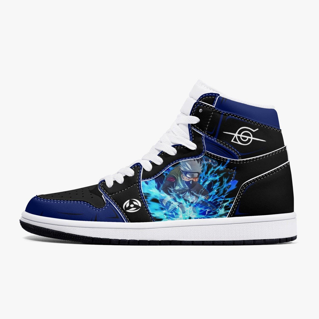 Naruto Shippuden Kakashi Hatake Blue Air JD1 Mid Anime Shoes _ Naruto _ Ayuko