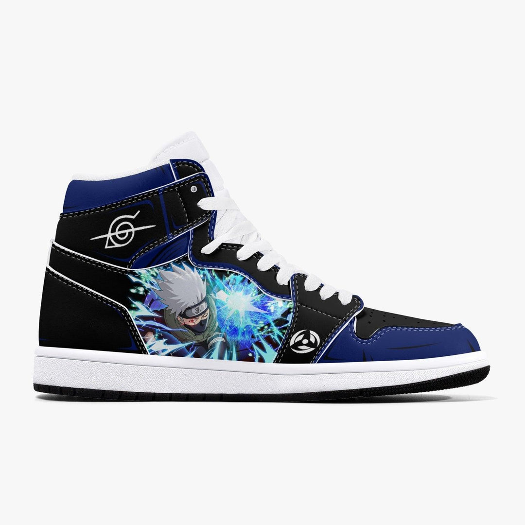 Naruto Shippuden Kakashi Hatake Blue Air JD1 Mid Anime Shoes _ Naruto _ Ayuko