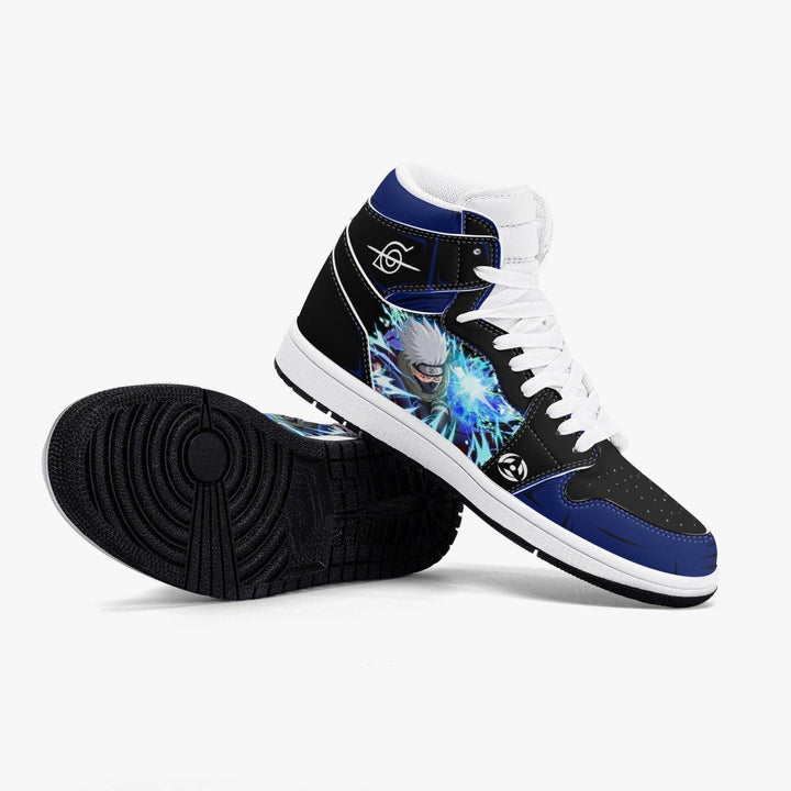 Naruto Shippuden Kakashi Hatake Blue Air JD1 Mid Anime Shoes _ Naruto _ Ayuko