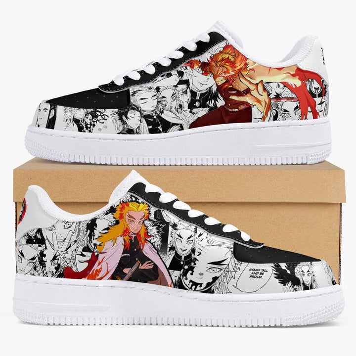 Demon Slayer Kyojuro Rengoku Manga Style Air F1 Anime Shoes _ Demon Slayer _ Ayuko