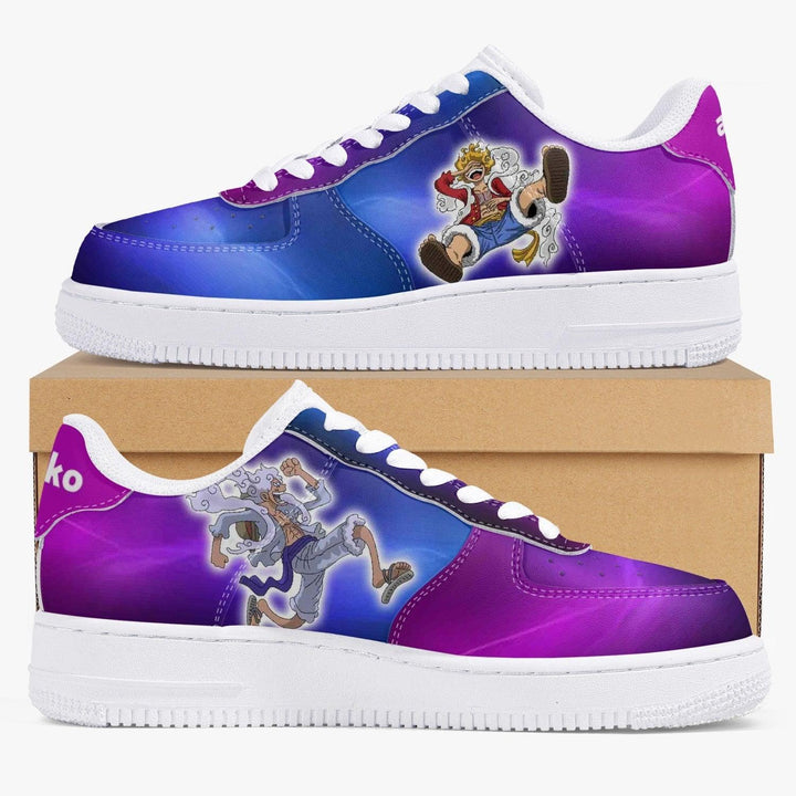 One Piece Luffy Gear 5 Blue/Purple Air F1 Anime Shoes _ One Piece _ Ayuko