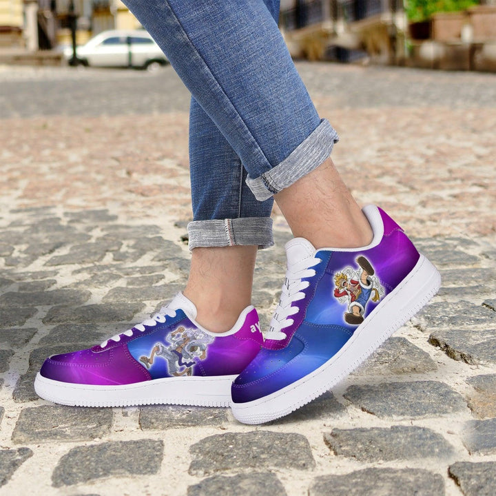 One Piece Luffy Gear 5 Blue/Purple Air F1 Anime Shoes _ One Piece _ Ayuko